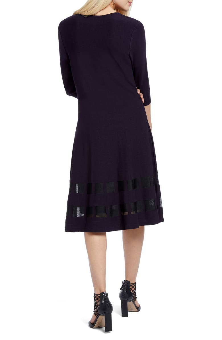 NIC+ZOE Charming Twirl Taffeta Inset Dress, Alternate, color, 