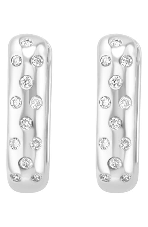 Effy Diamond Hoop Earrings In Silver