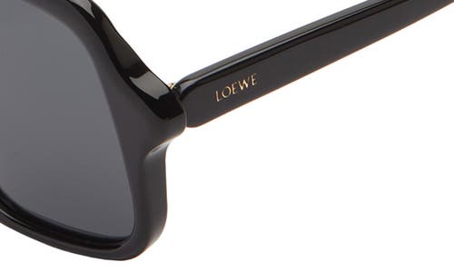 Loewe Slim Rectangular Sunglasses In Black