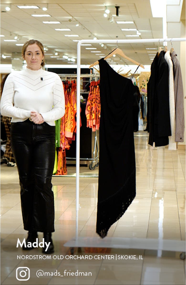 Fringe Hem One-Shoulder Asymmetric Cocktail Dress, sales video thumbnail