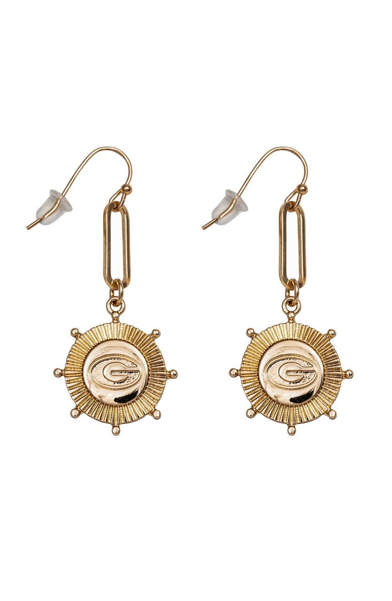 Shelby & Grace Georgia Bulldogs Pixel Earrings, Main, color, 