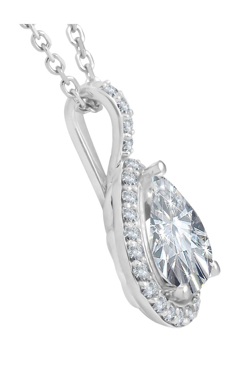 Bliss Diamond 1 1/4Ct Pear Shape Halo Diamond Pendant 14k Gold Necklace Lab Grown, Alternate, color, 