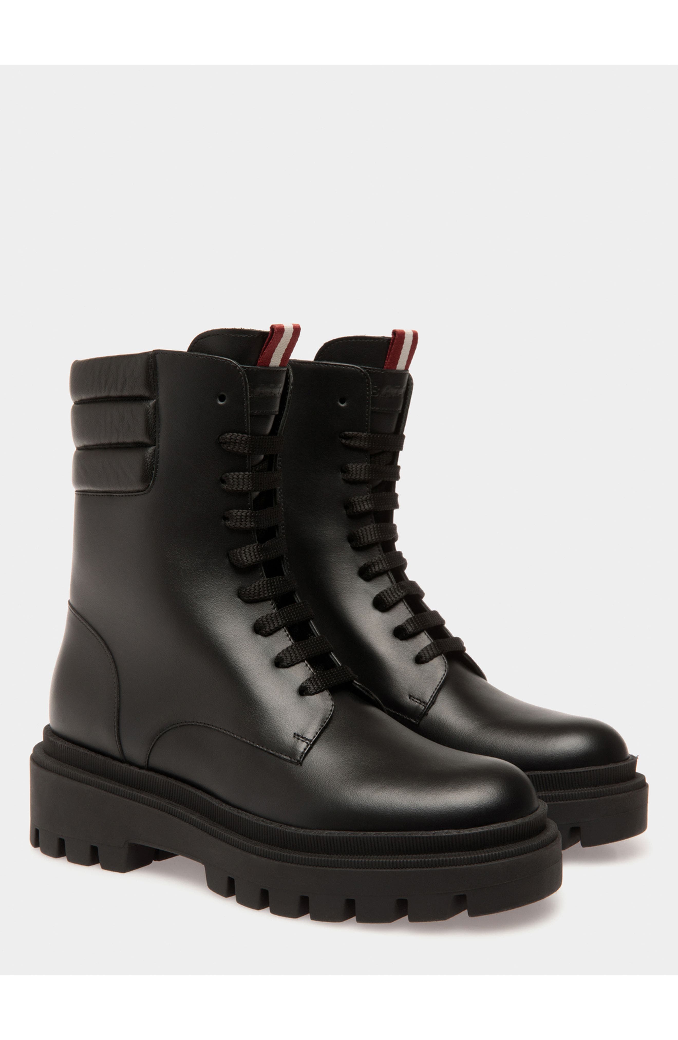 Bally Bootie In Calf Leather Lined with Goat Leather, Alternate, color, 