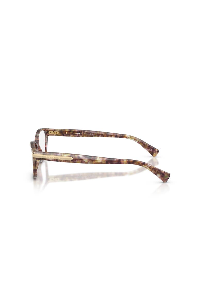 COACH 49mm Rectangle optical glasses, Alternate, color, Brown