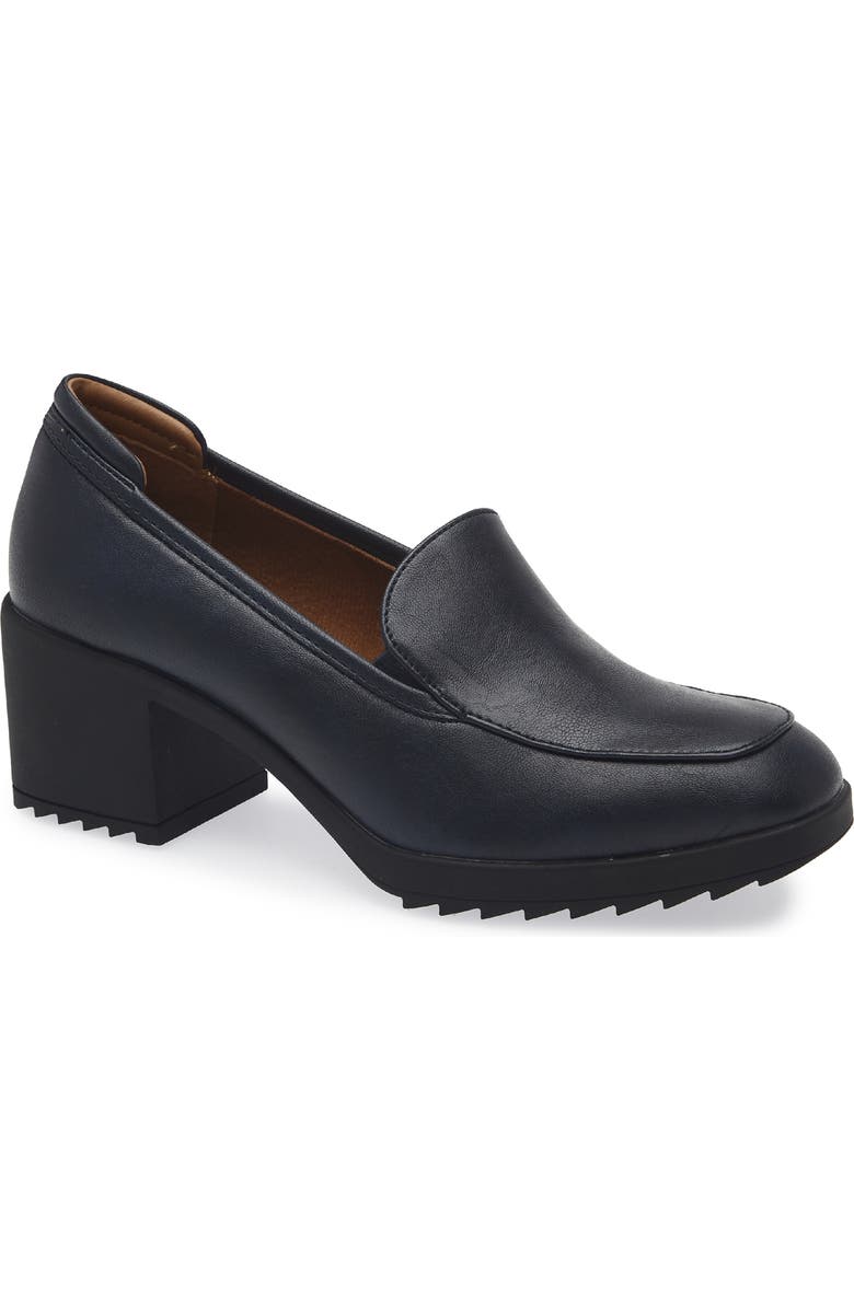 EUROSOFT Helen Platform Pump, Main, color, Navy