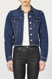 Dear John Roselyn Crop Raw Hem Trucker Jacket