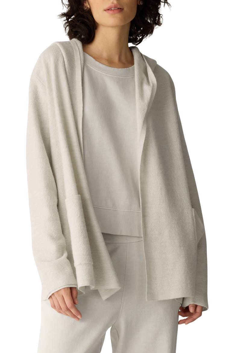 Hooded Wool Cardigan, Main, color, PLASTER