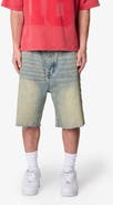 mnml Baggy Mojave Embellished Cutoff Denim Shorts