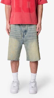 mnml Baggy Mojave Embellished Cutoff Denim Shorts
