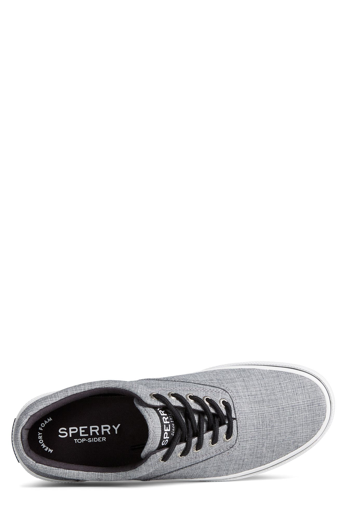 Sperry Halyard CVO Recycled Cotton Sneaker, Alternate, color, Black Chambray