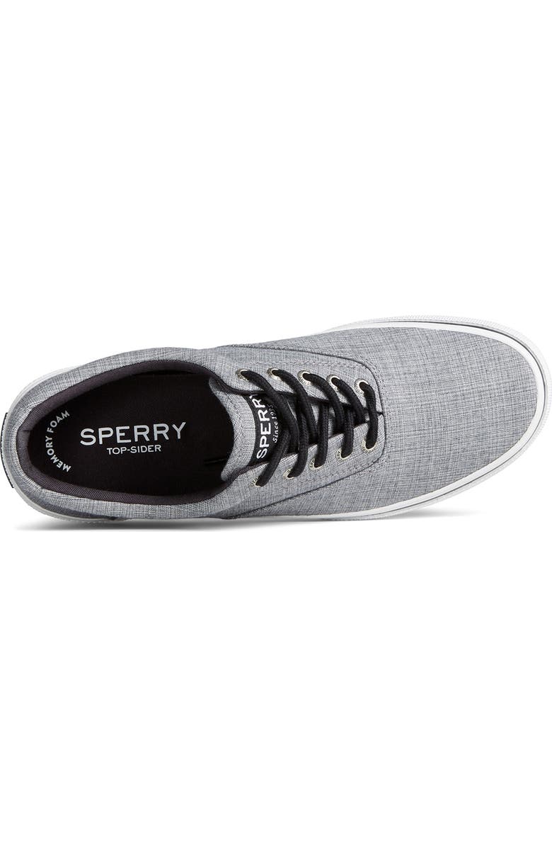 Sperry Halyard CVO Recycled Cotton Sneaker, Alternate, color, Black Chambray