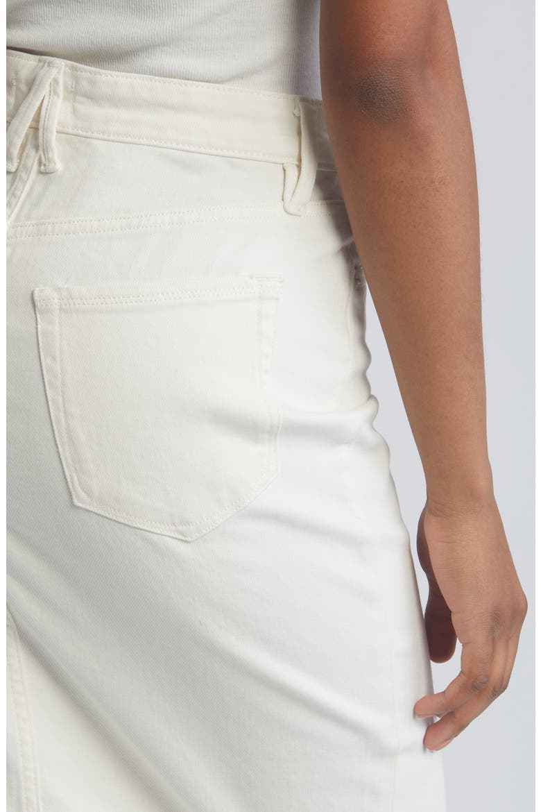 Denim Midi Skirt, Alternate, color, CLOUD WHITE001
