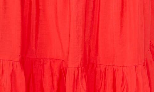 Vince Camuto Off The Shoulder Tiered Maxi Dress In Cayenne