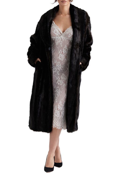 Callie Long Faux Fur Coat