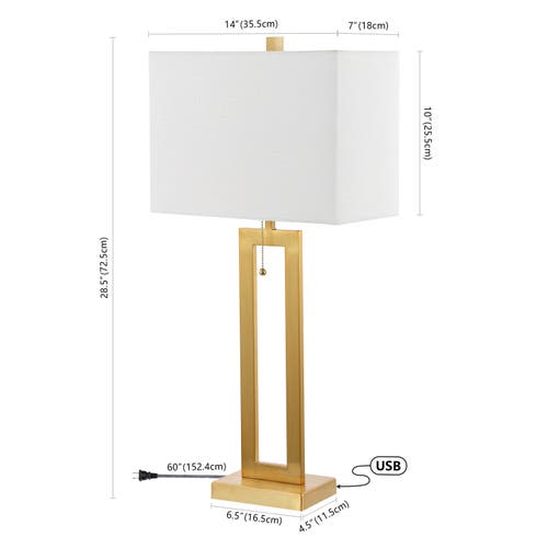 Jonathan Y Sabrina Table Lamp In Brass Gold
