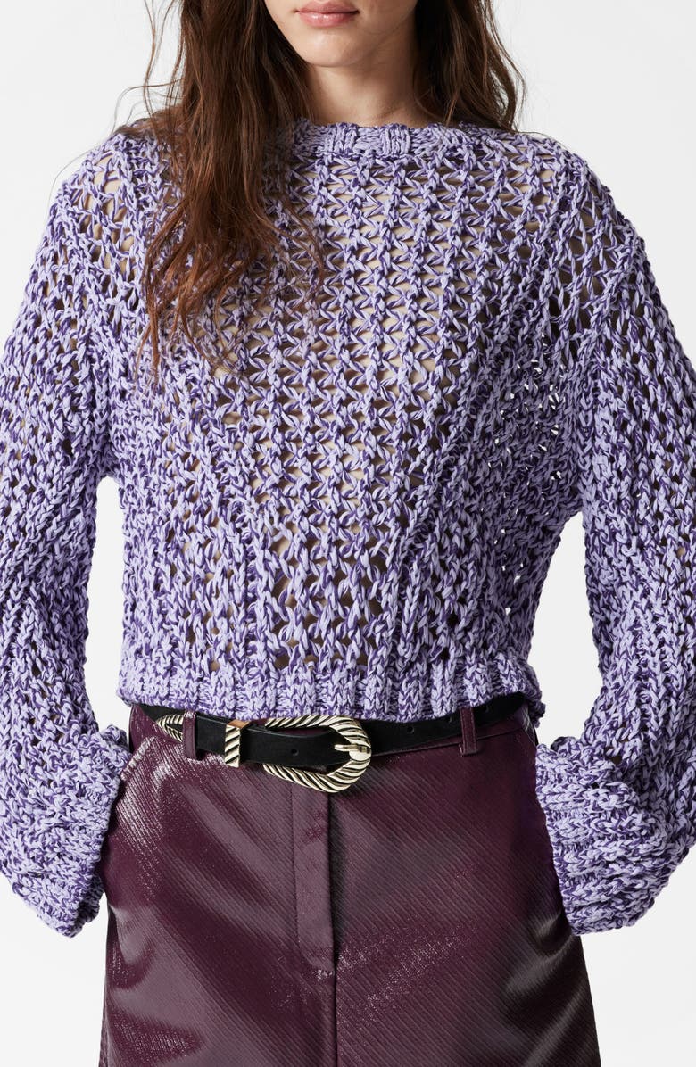 & Other Stories Tape Yarn Open Stitch Cotton Blend Sweater, Main, color,