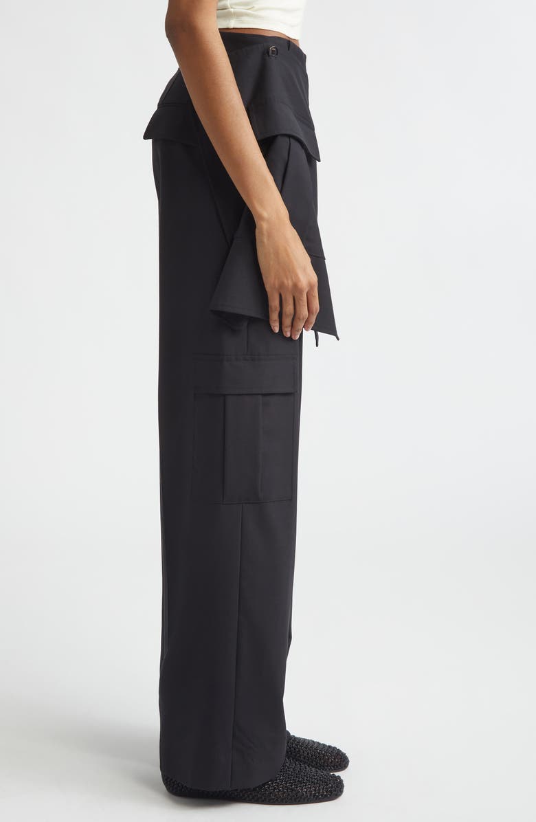 EENK Convertible Panel Wool Blend Cargo Pants, Alternate, color, Black