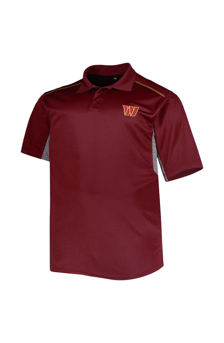 PROFILE Men's Burgundy Washington Commanders Big & Tall Team Color Polo, Alternate, color, Burgundy