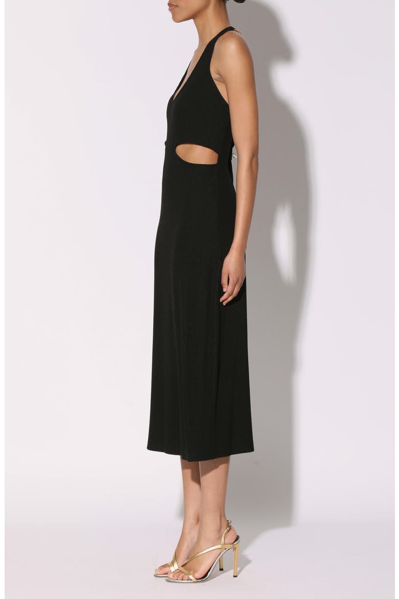 Merrryn Midi Dress, Alternate, color, BLACK