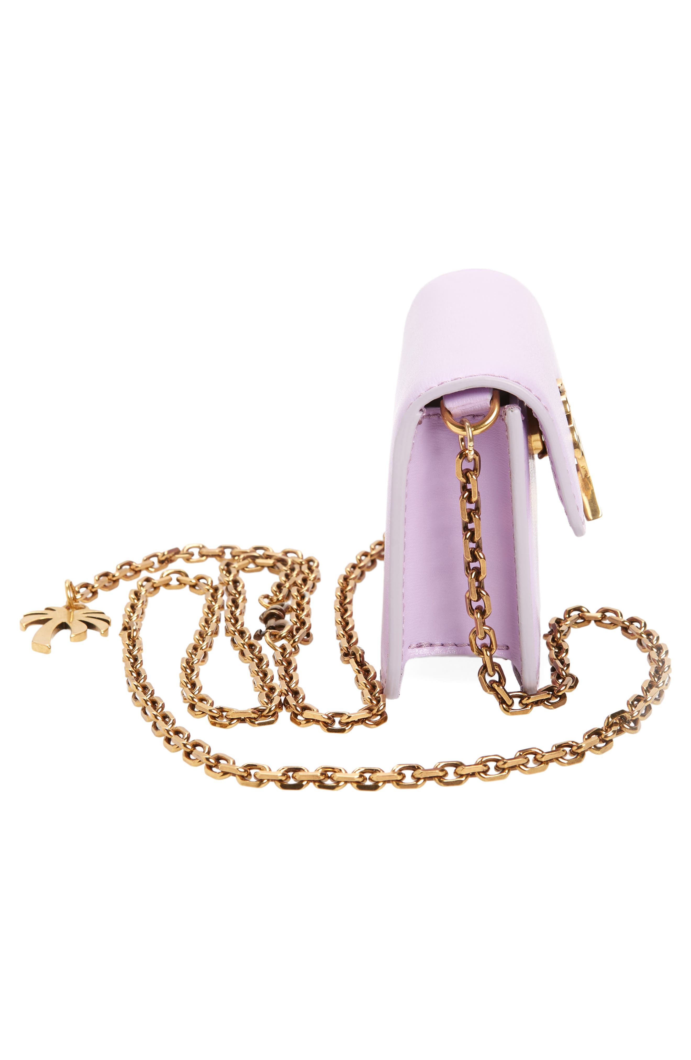 Palm Angels Palm Beach Leather Crossbody Bag, Alternate, color, 