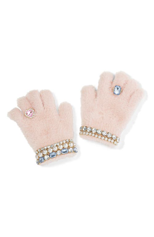 Super Smalls Kids' Embellished Chenille Gloves in Pink  product