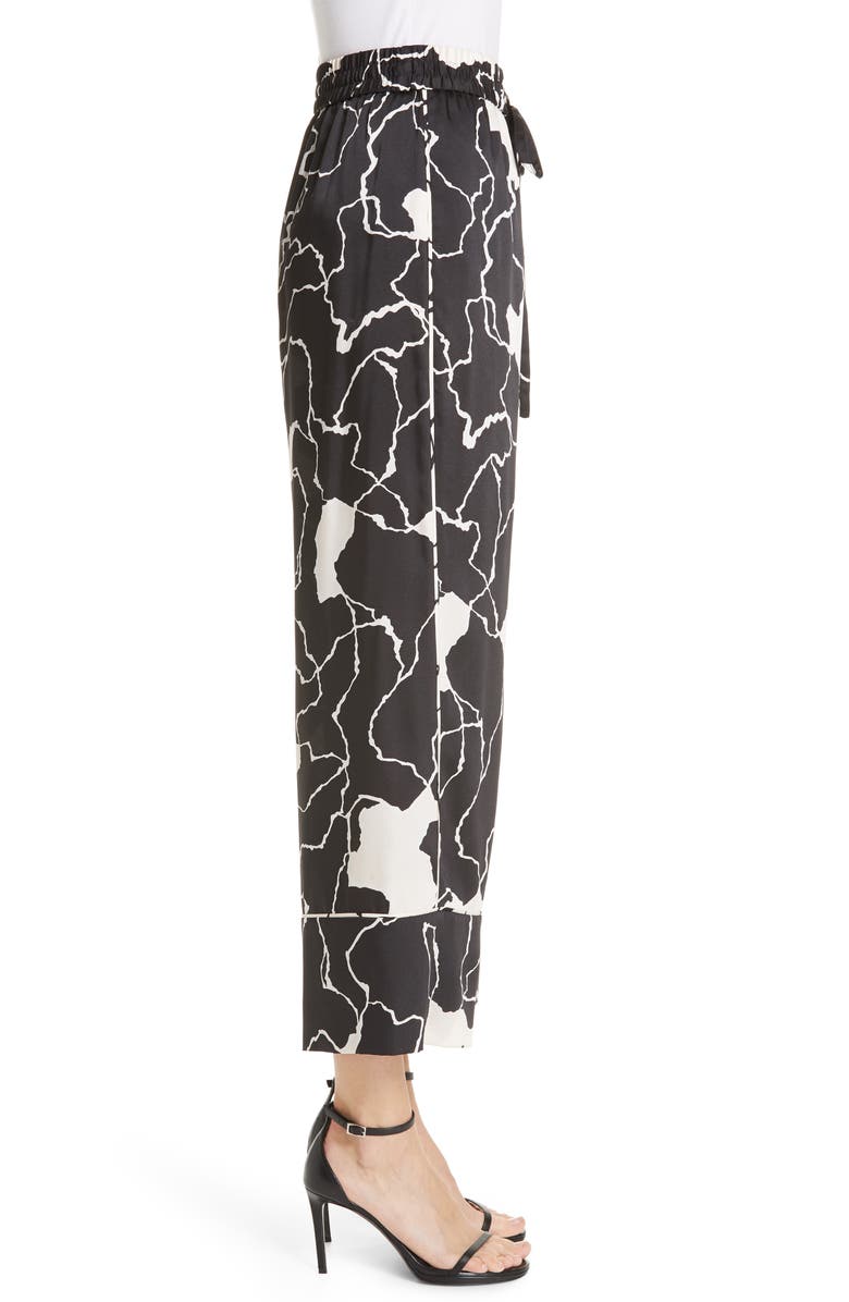 Yigal Azrouël Ocean Crest Print Twill Pants, Alternate, color,