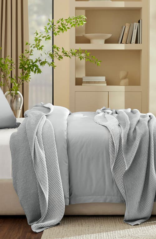 Boll & Branch Two-tone Organic Cotton Waffle Knit Bed Blanket