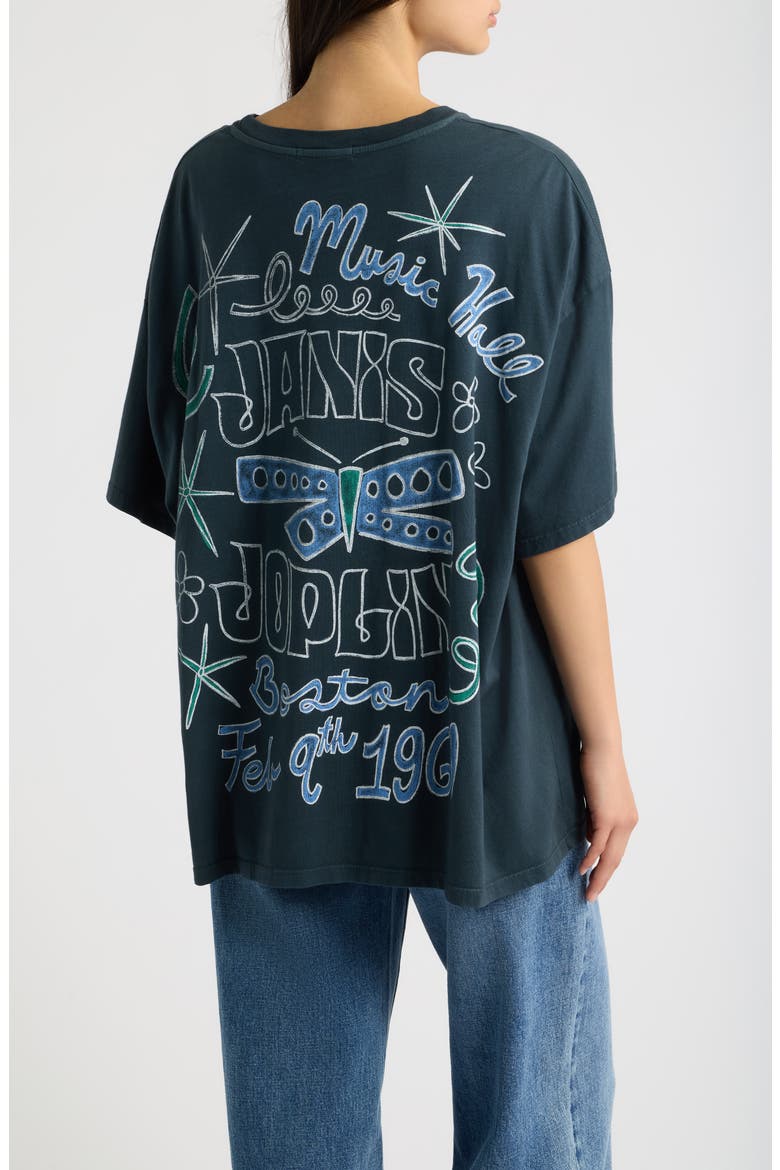Janis Joplin Graphic Oversized T-Shirt, Alternate, color, VINTAGE BLACK
