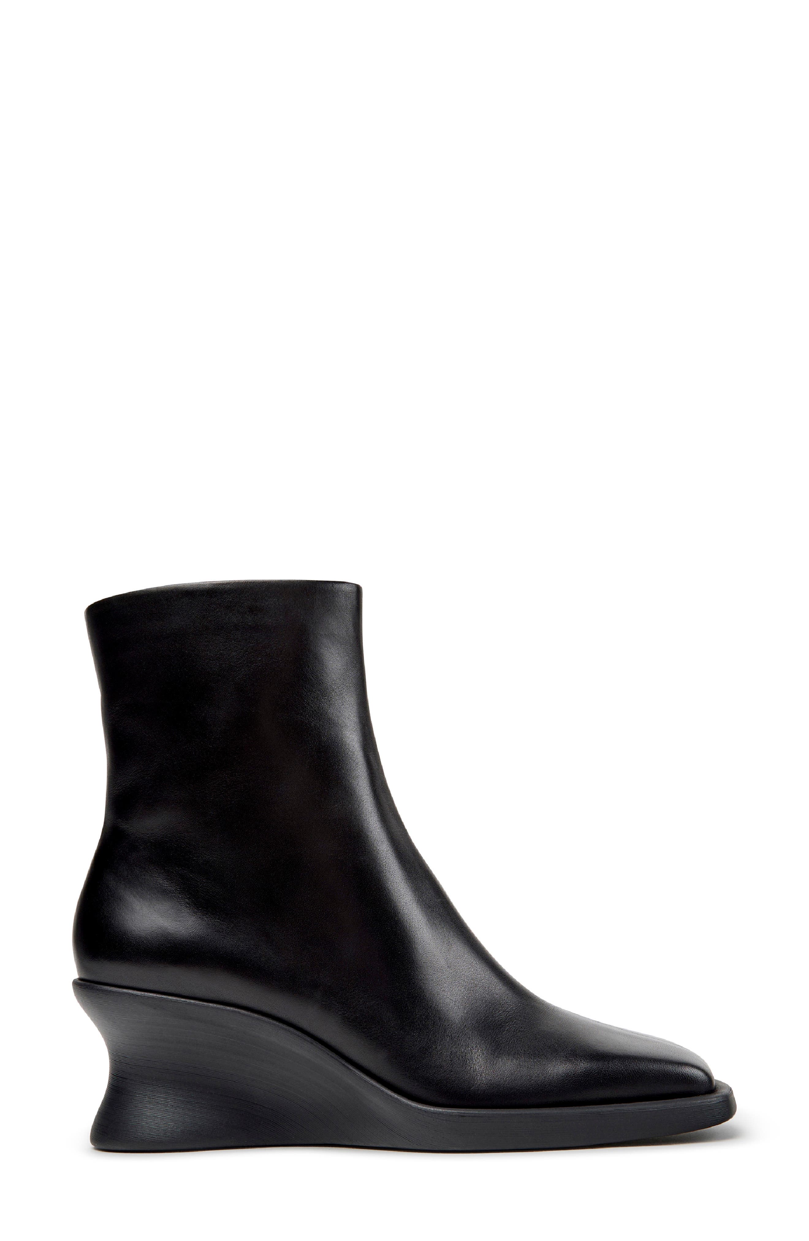 Louise Wedge Boot, Alternate, color, BLACK