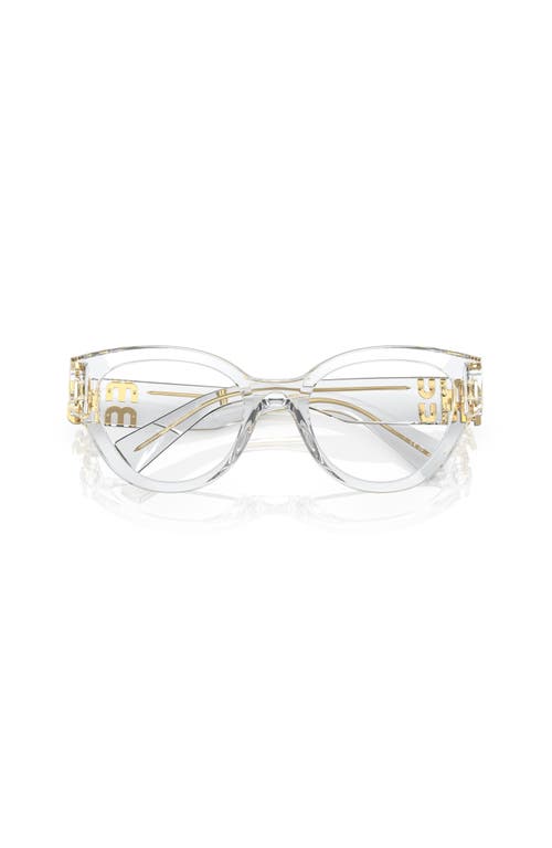 Miu Miu 52mm Phantos Optical Glasses In Transparent