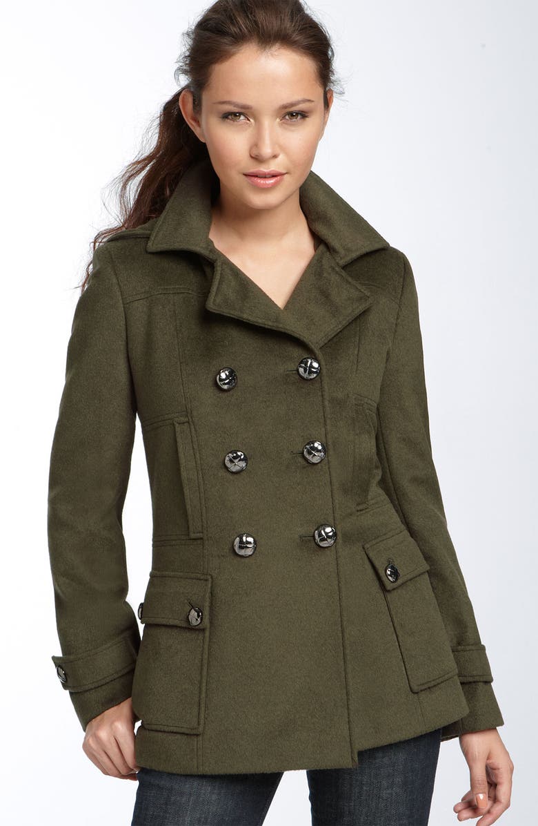 Calvin Klein Double Breasted Peacoat, Main, color,