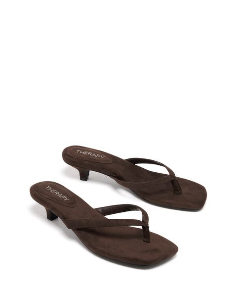 HEATWAVE Square Toe Thong Heel