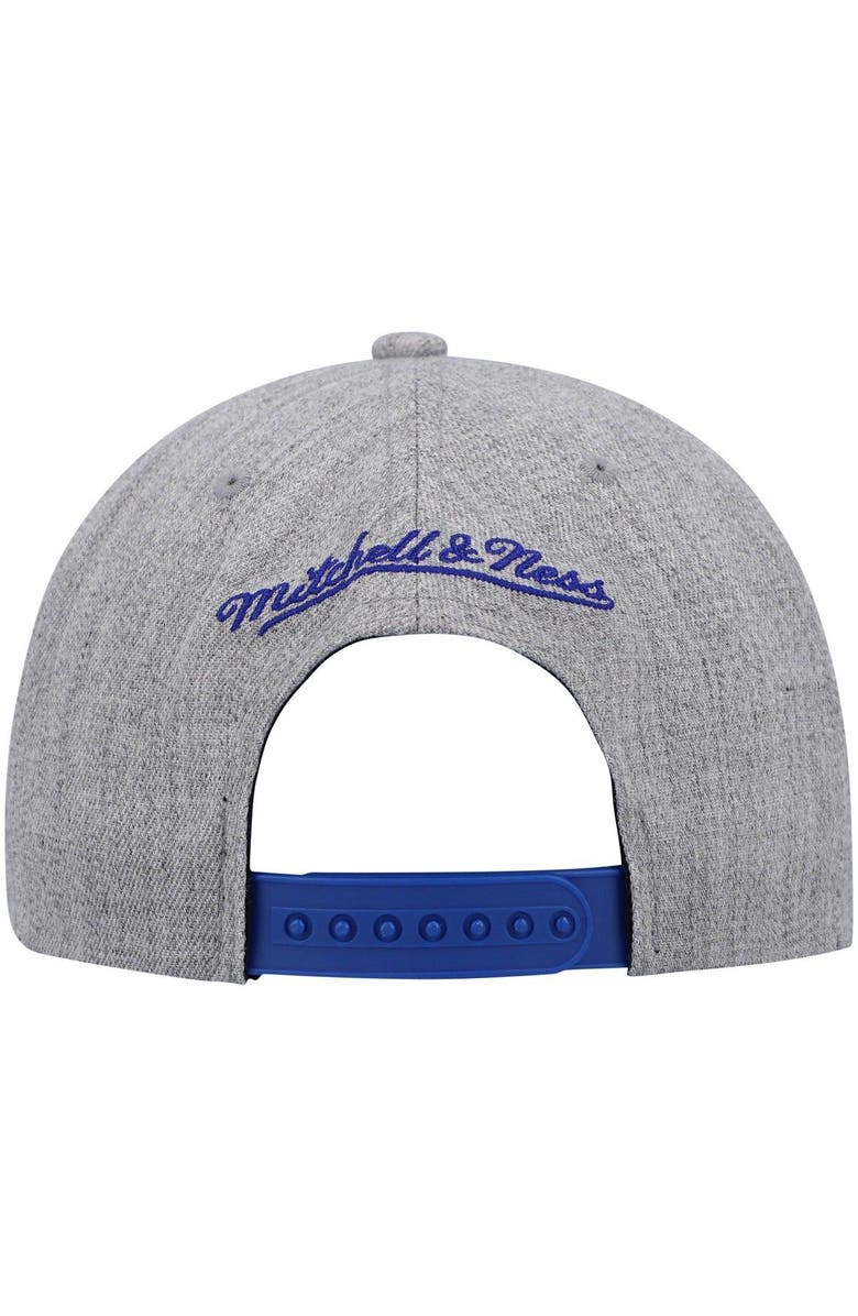 Mitchell & Ness Men's Mitchell & Ness Heathered Gray New York Knicks Hardwood Classics Team 2.0 Snapback Hat, Alternate, color, Heather Gray