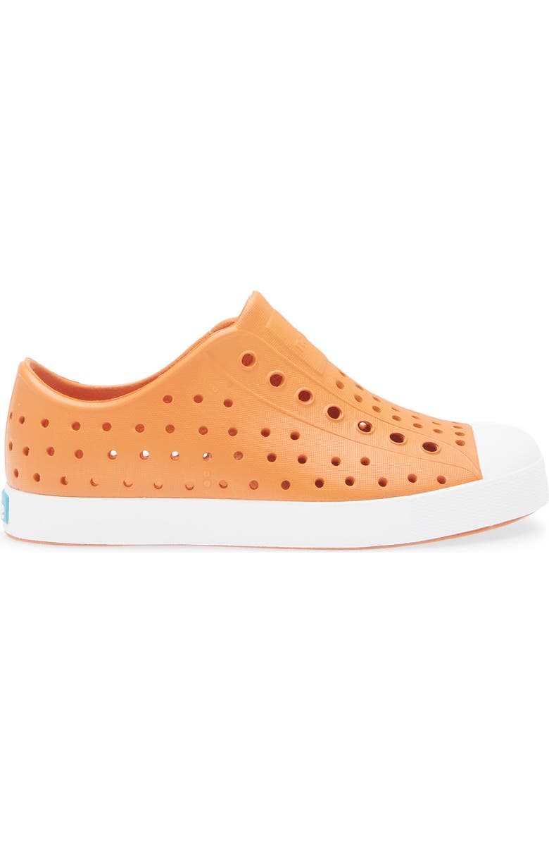 Native Shoes Kids' Jefferson Water Resistant Slip-On Sneaker, Alternate, color, Mars Orange/ Shell White