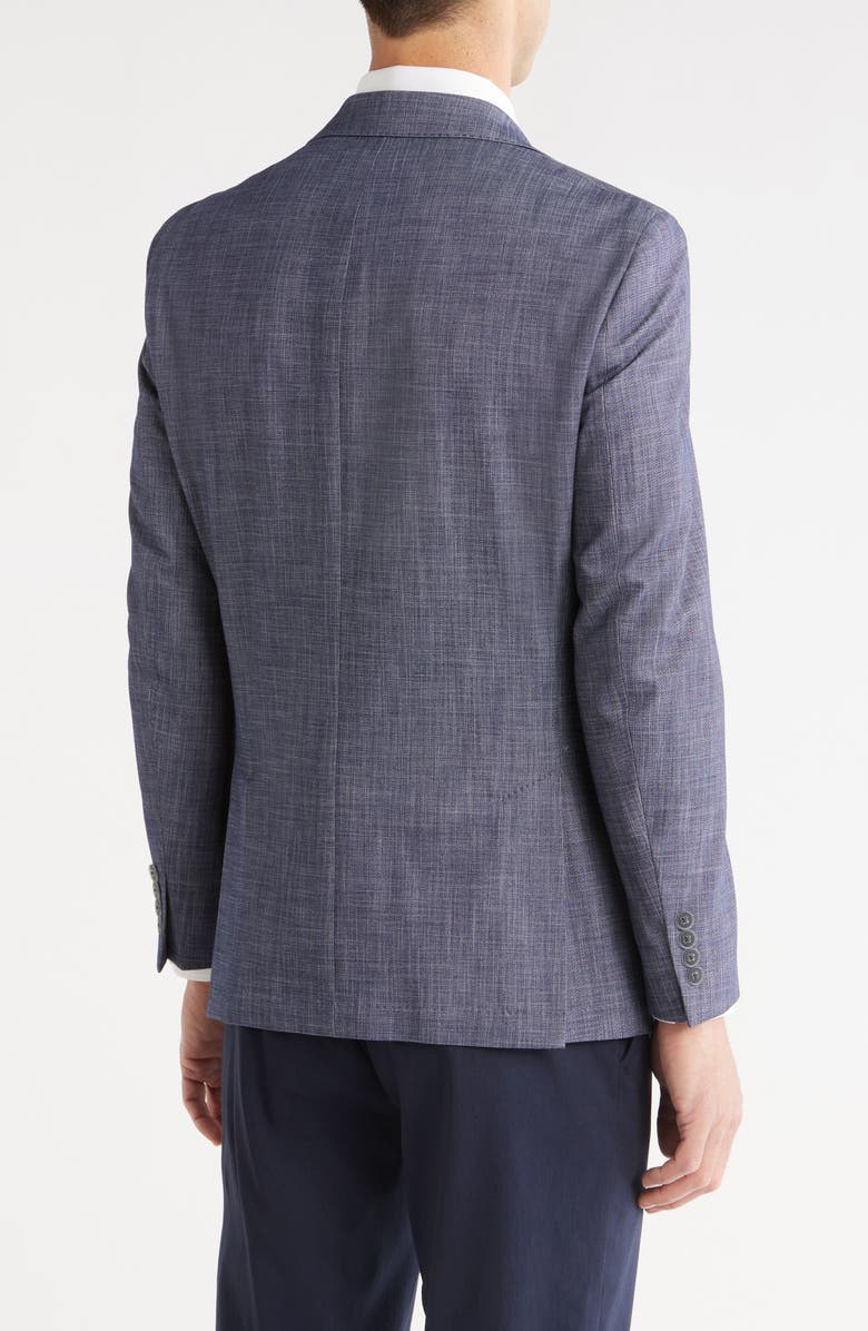 Calvin Klein Dark Blue Crosshatch Notch Lapel Sport Coat, Alternate, color, Dark Blue