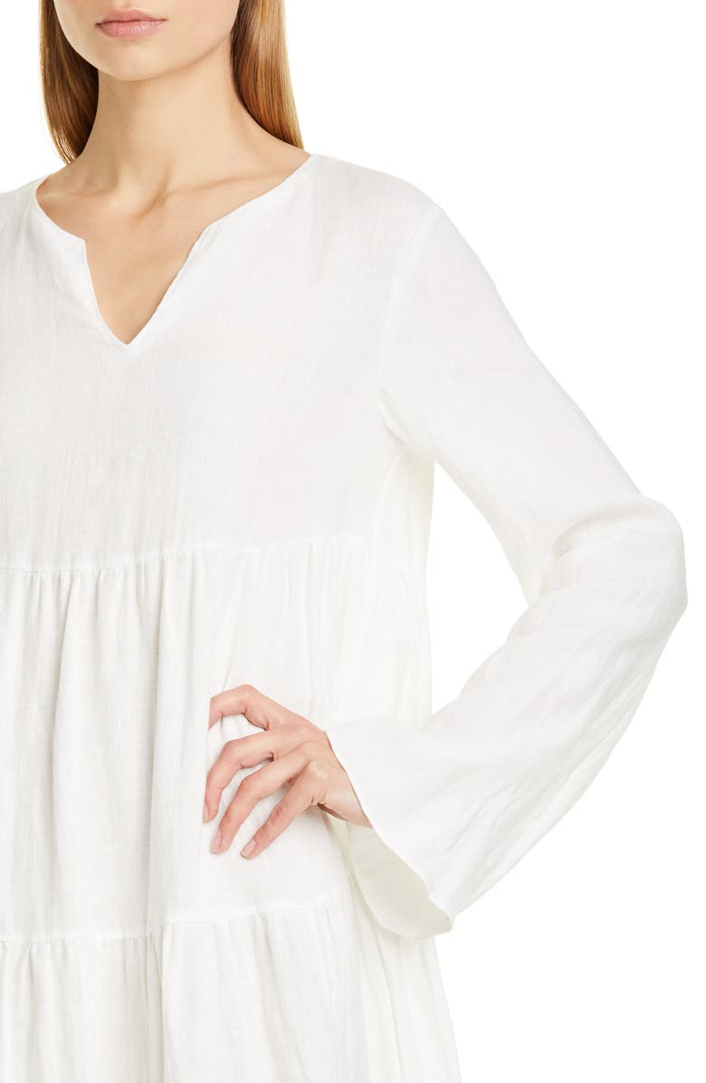 Mansur Gavriel Bohemian Long Sleeve Linen Maxi Dress, Alternate, color,