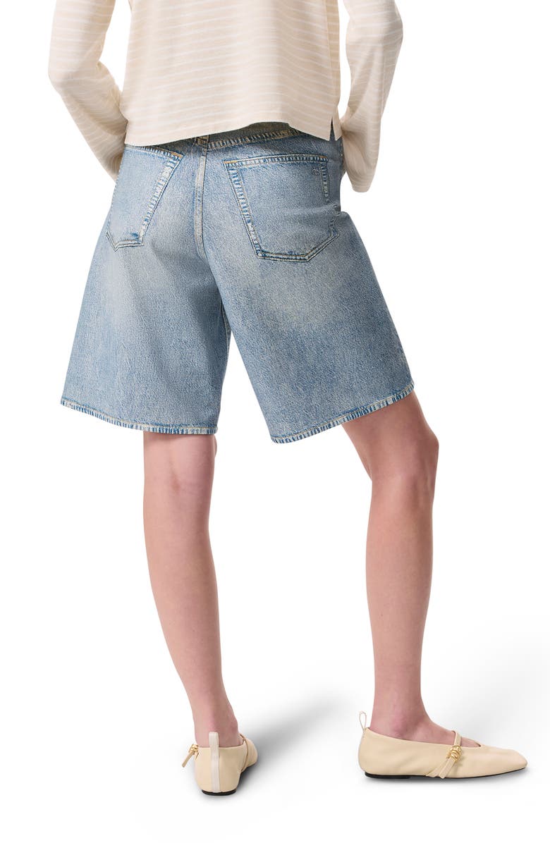 rag & bone Miramar McKenna Trompe l'Oeil Faux Denim Shorts, Alternate, color, Seaside