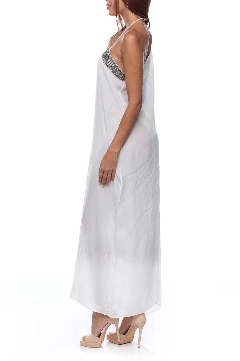 Embellished One-Shoulder Dress, Alternate, color, WHITE