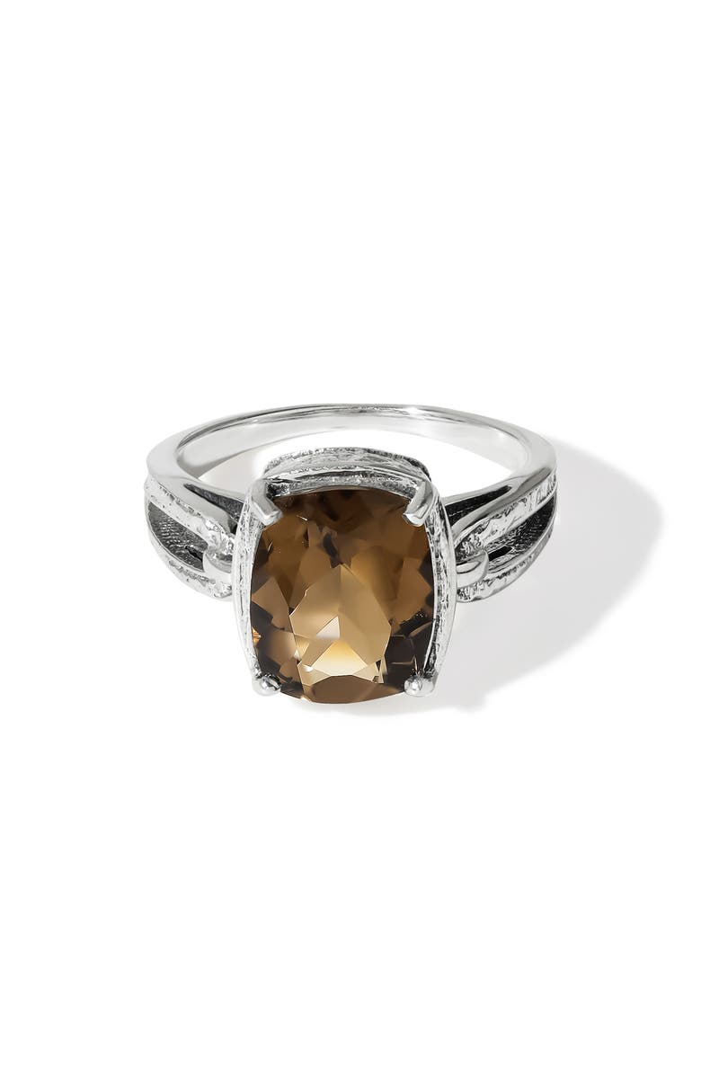 YS GEMS Sterling Silver Quartz Ring, Alternate, color, Brown
