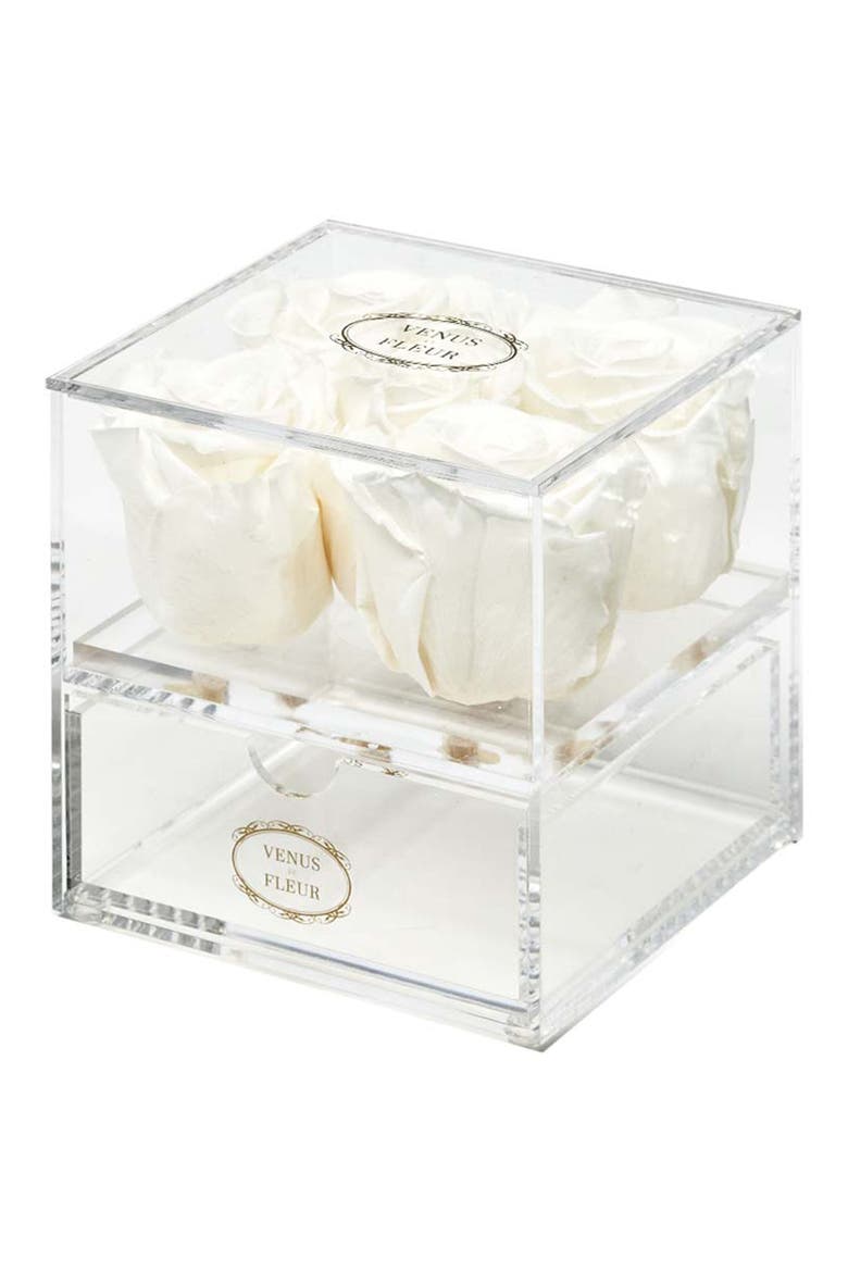 Le Clair Cinq Eternity Roses, Main, color, PURE WHITE