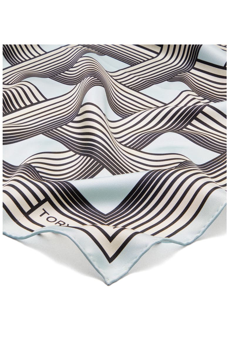 Gradual Stripe Square Silk Neckerchief, Alternate, color, GRADUAL STRIPE BLUE