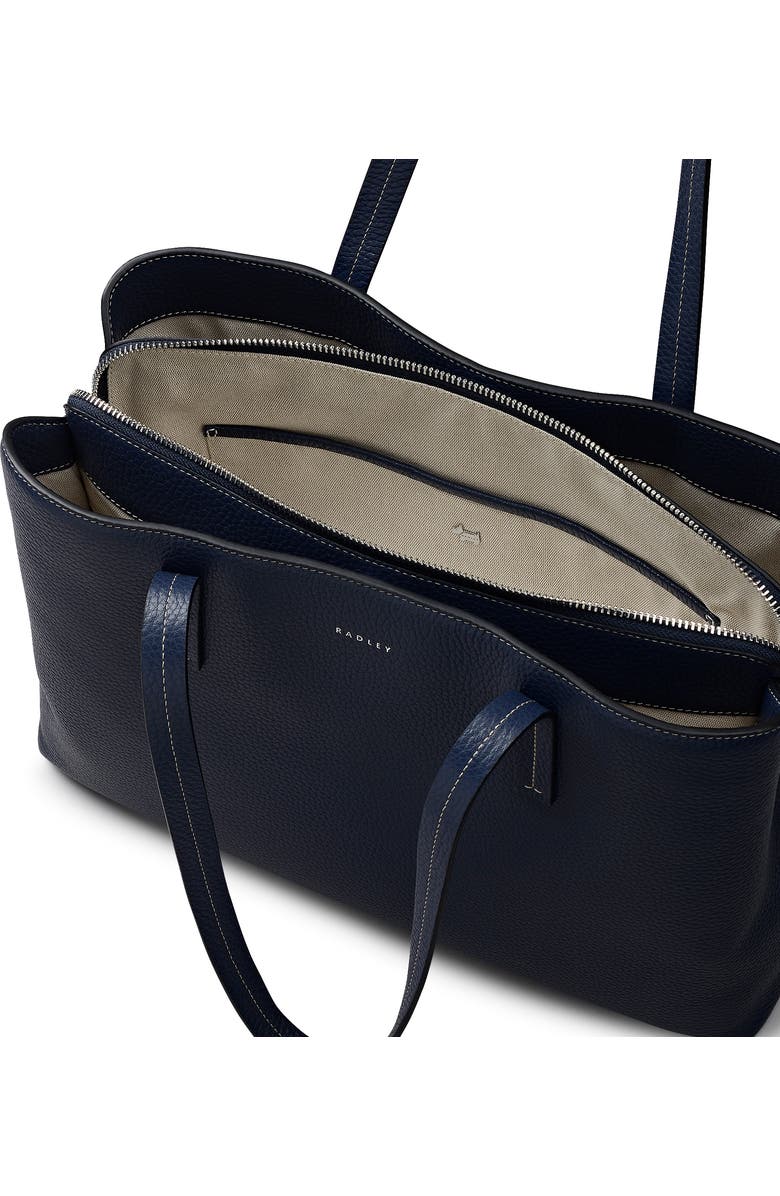 Radley Dukes Place Large Ziptop Workbag, Alternate, color, Naval