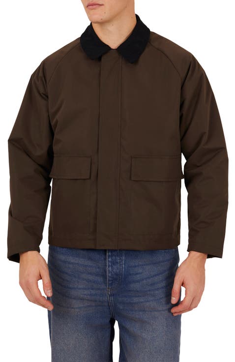Unpadded Jacket with Cord Collar
