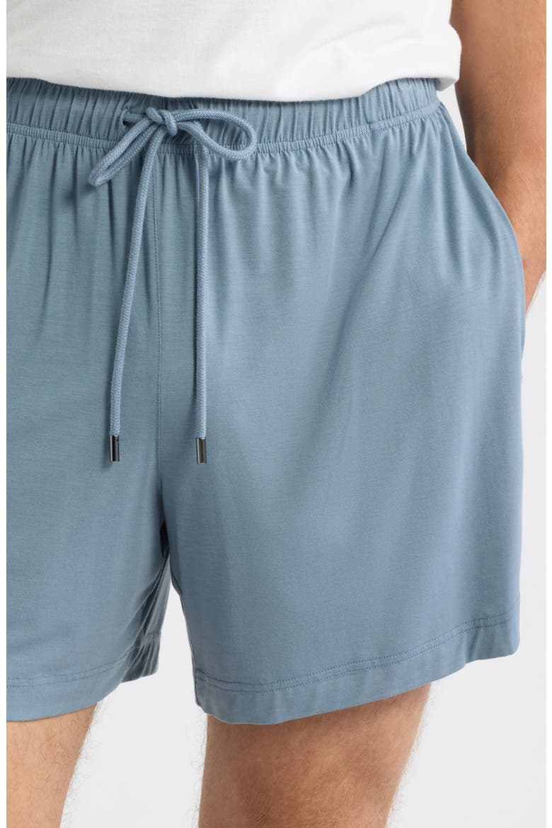 Stretch Modal & Silk Sleep Shorts, Alternate, color, AIR FORCE BLUE