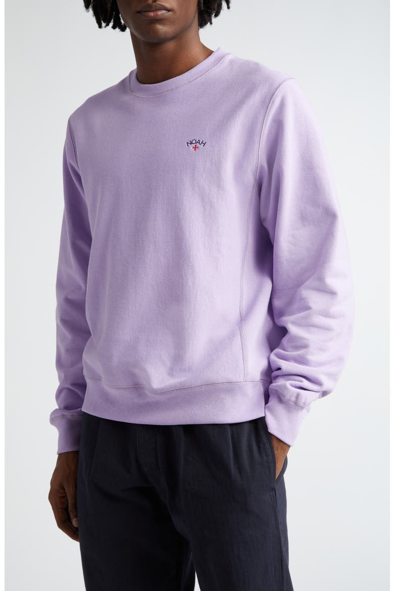 Classic Cotton French Terry Crewneck Sweatshirt, Main, color, LILAC BREEZE