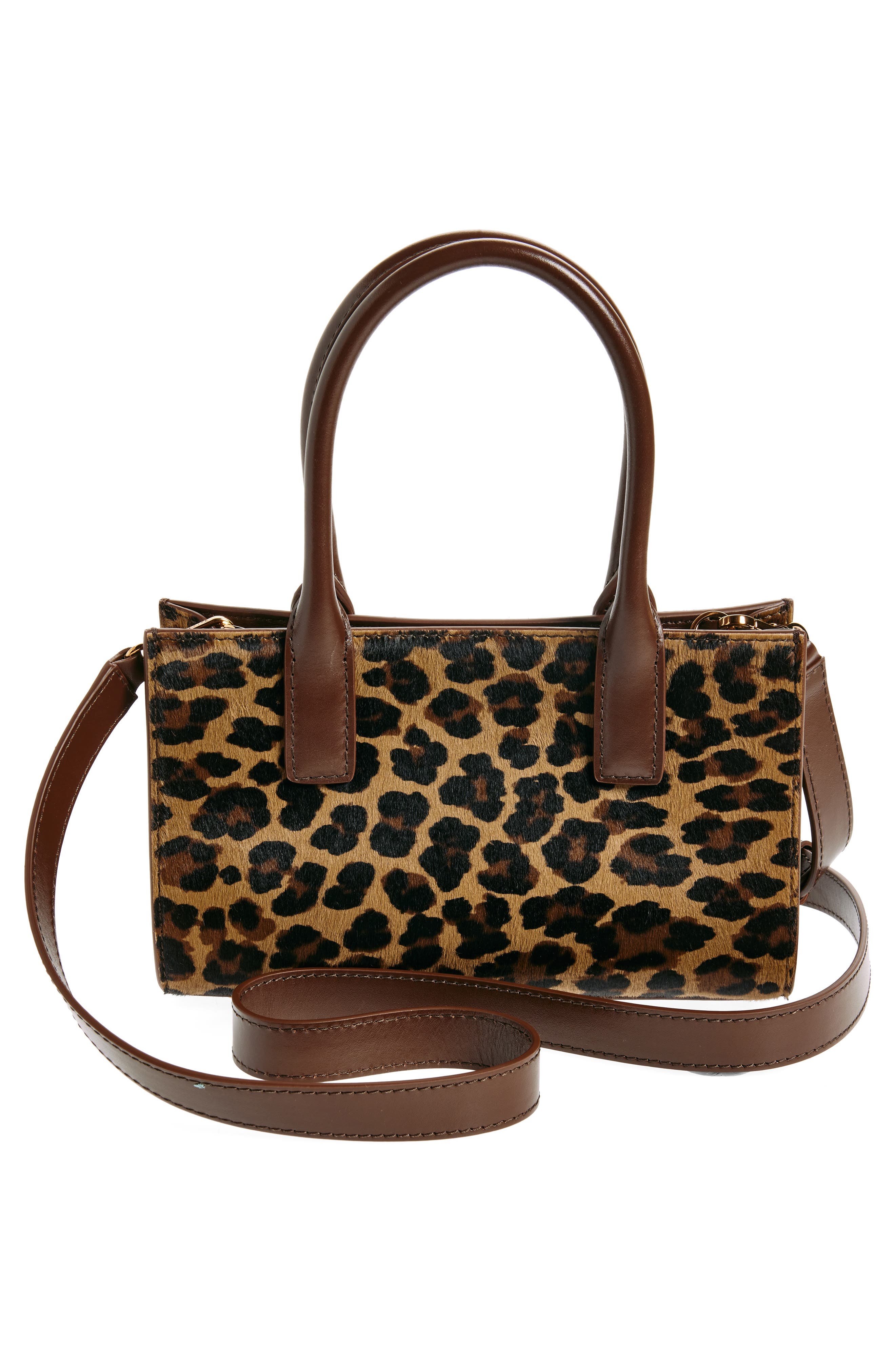 Versace Small Medusa 95 Leopard Print Genuine Calf Hair Tote, Alternate, color, 