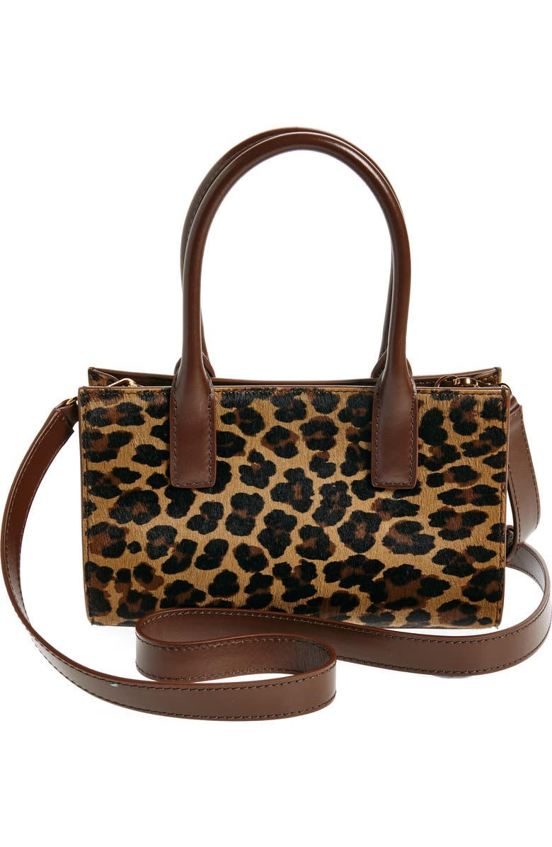 Versace Small Medusa 95 Leopard Print Genuine Calf Hair Tote, Alternate, color,