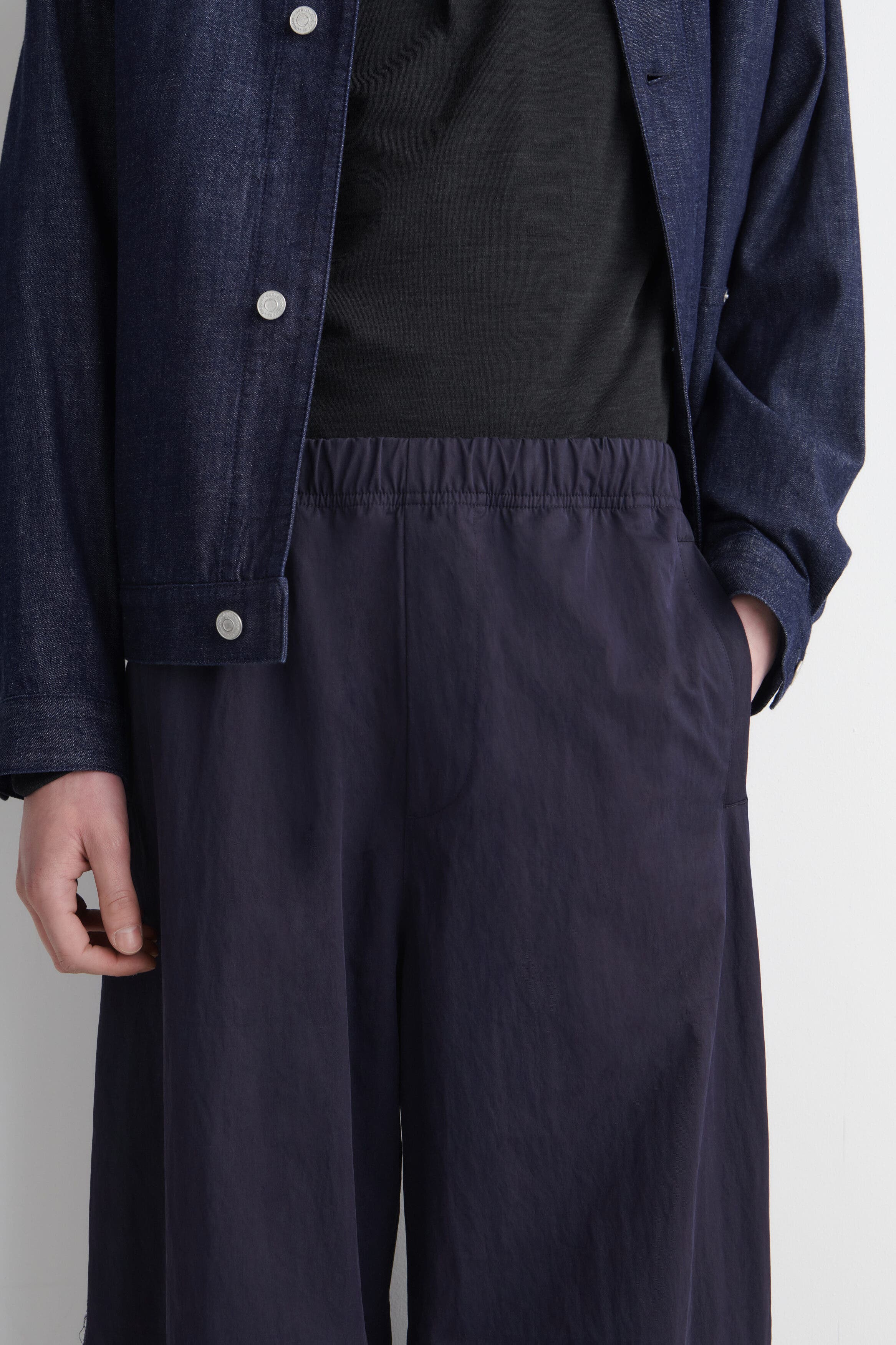 Elasticized Relaxed-Fit Barrel-Leg Pants - image 2