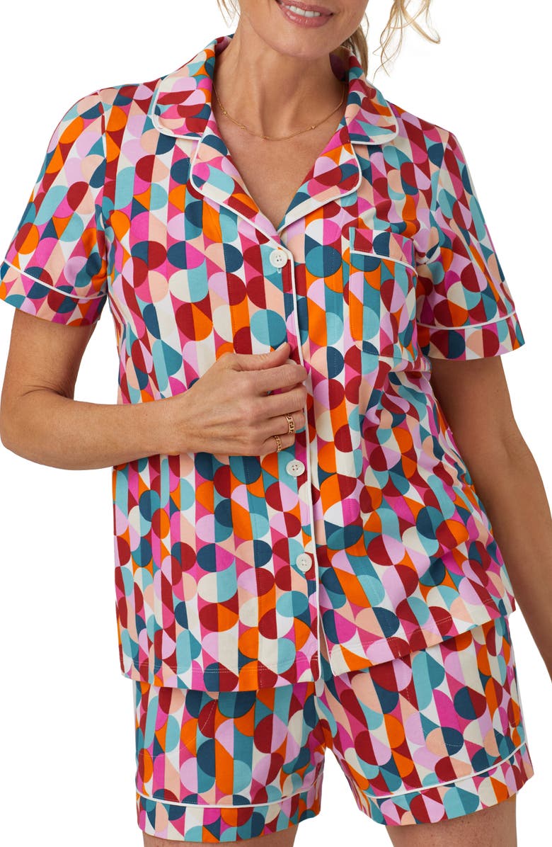 BedHead Pajamas x Trina Turk Print Stretch Organic Cotton Short Pajamas, Alternate, color,