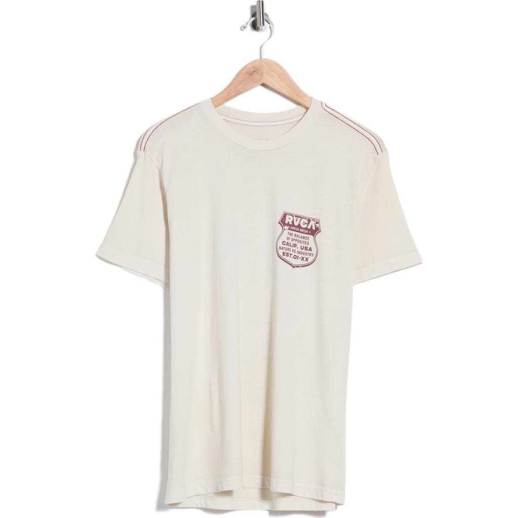 Rvca Ride Free Cotton Graphic T-shirt In Ceramic